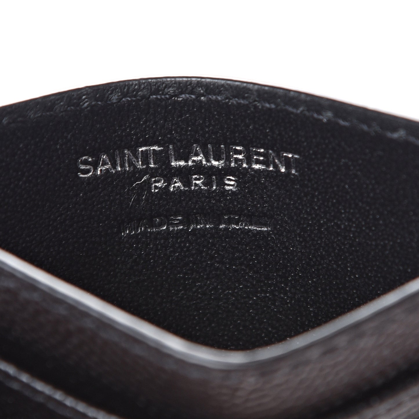 Grain De Poudre Matelasse Chevron Monogram Credit Card Case Black