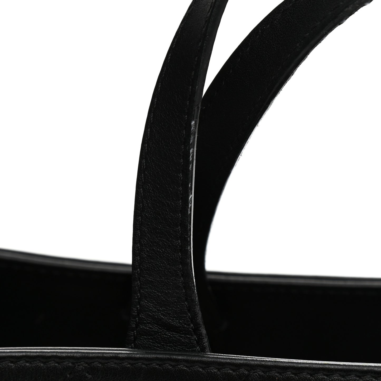 Calfskin Large Serial Shopper Tote Black