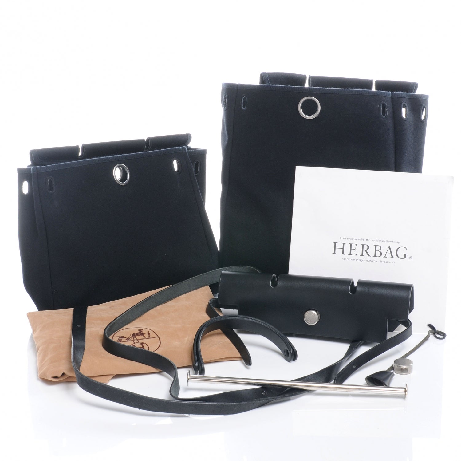 Hermes Toile Herbag Black 8 of 9