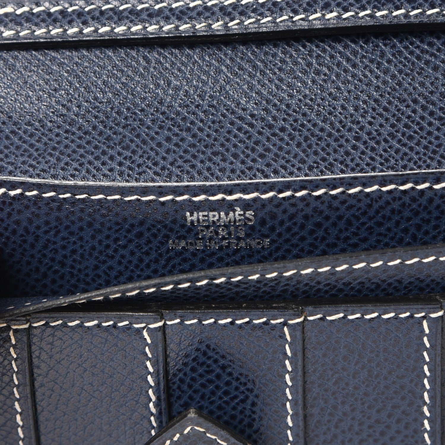 Hermes Courchevel Bearn Wallet in Bleu Indigo 6 of 7