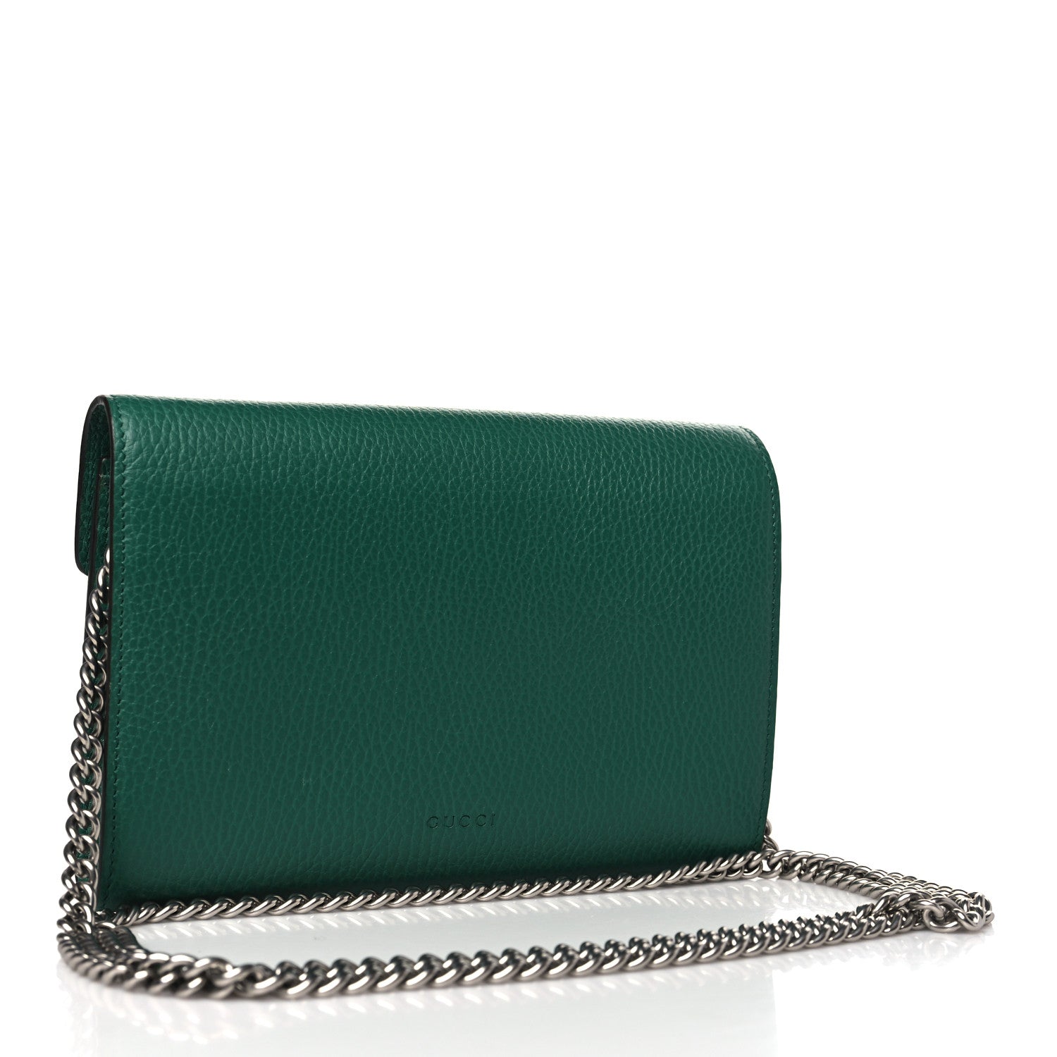Gucci Calfskin Mini Dionysus Chain Wallet Emerald 3 of 10