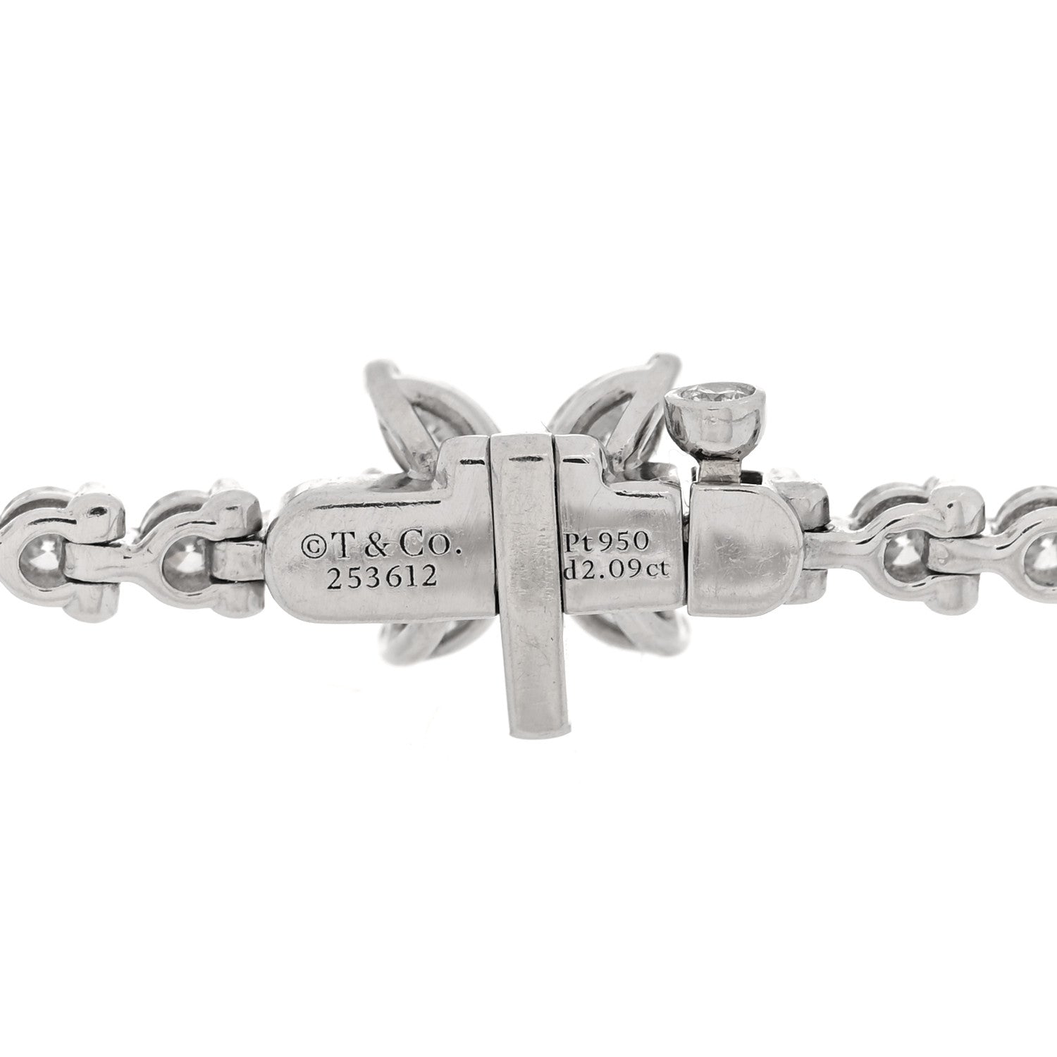 Tiffany Platinum Diamond 2.09ctw Victoria Tennis Bracelet 3 of 4
