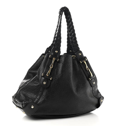 Gucci Guccissima Medium Pelham Shoulder Bag Black 3 of 12