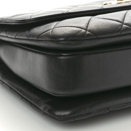 Chanel Lambskin Quilted Medium Trendy CC Flap Dual Handle Bag Black 9 of 10