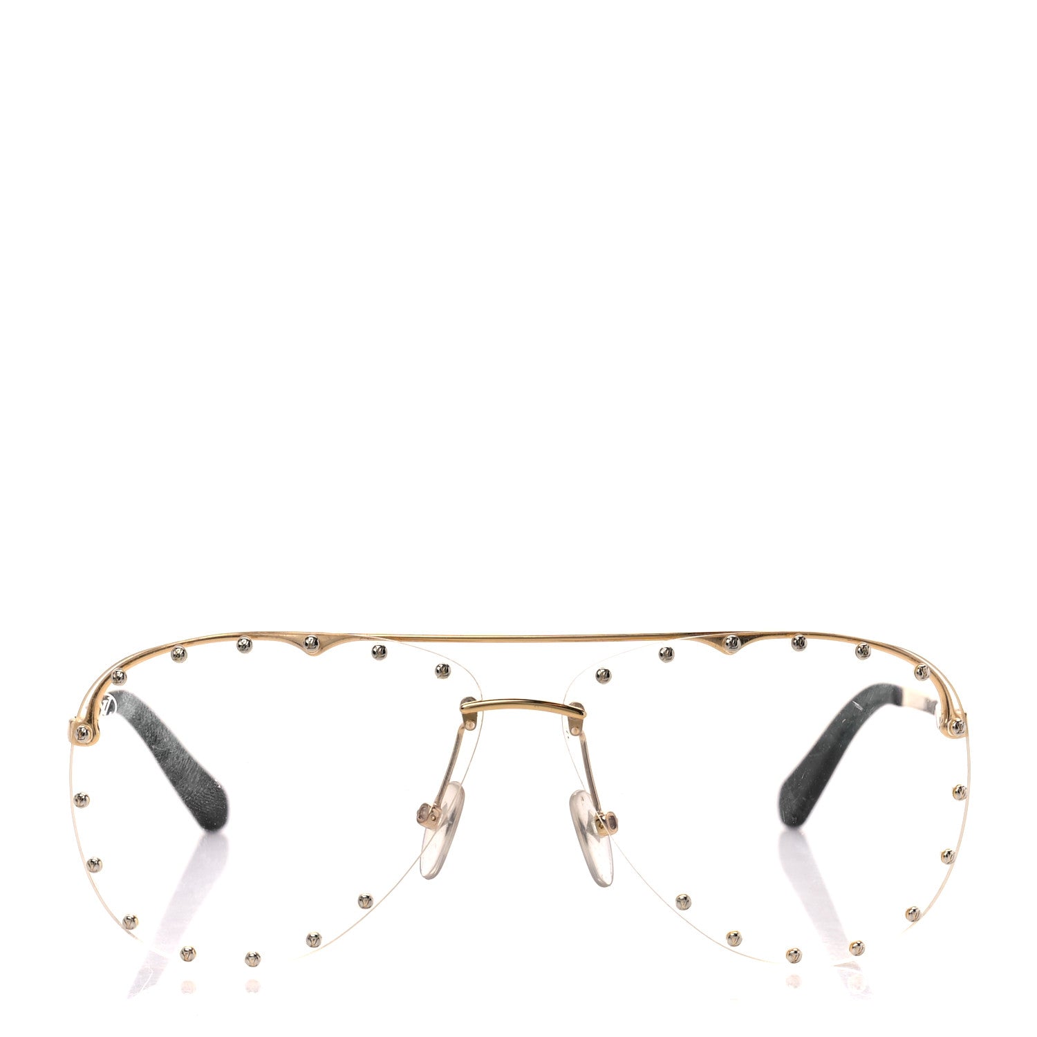Louis Vuitton Metal The Party Aviator Anti Blue Light Sunglasses Z0997W Gold 2 of 9