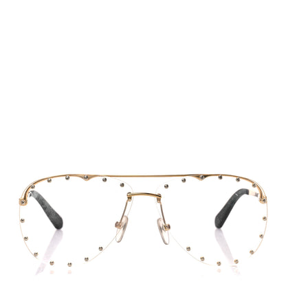 Louis Vuitton Metal The Party Aviator Anti Blue Light Sunglasses Z0997W Gold 2 of 9
