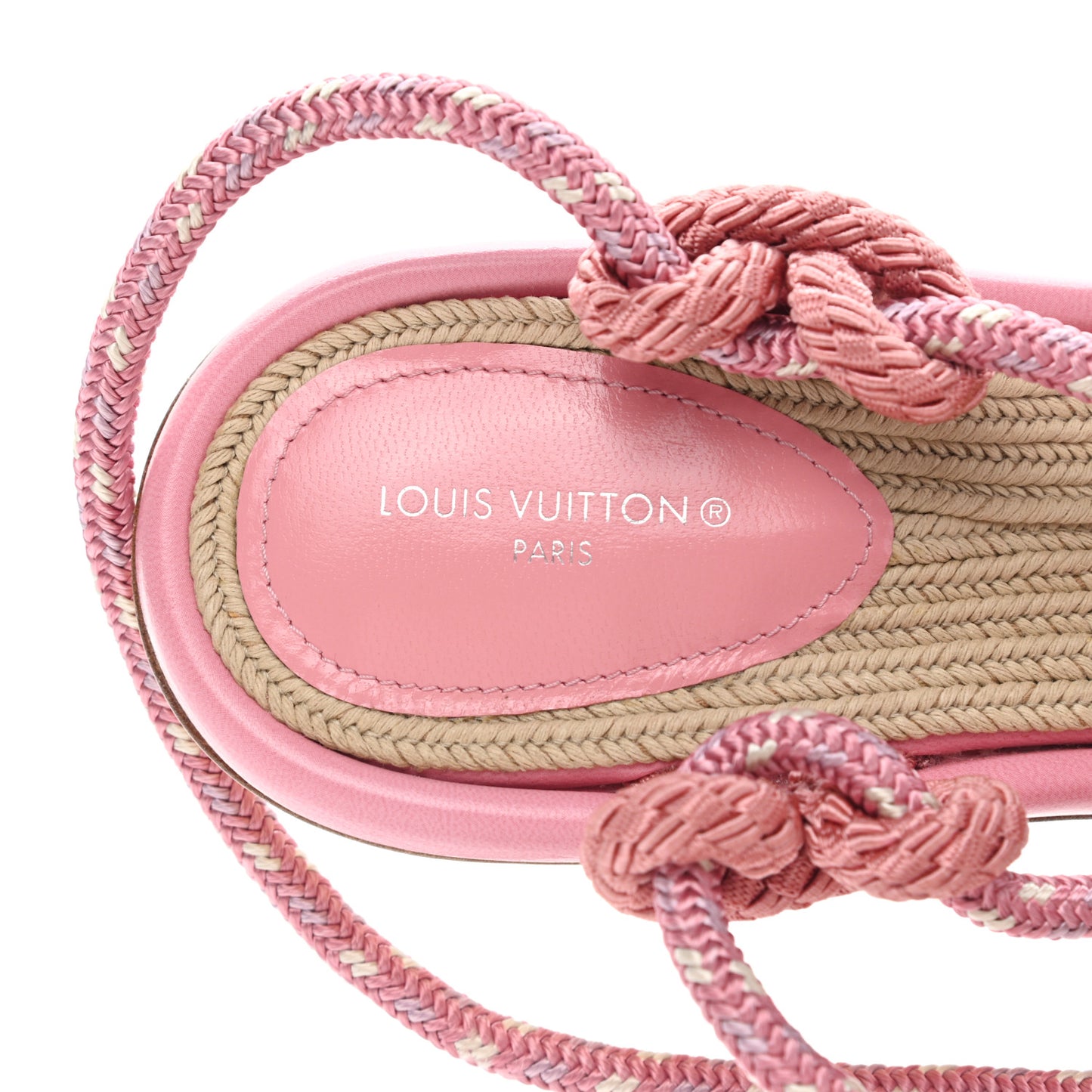 Fabric Maia Rope Wedge Sandal 37.5 Rose Clair