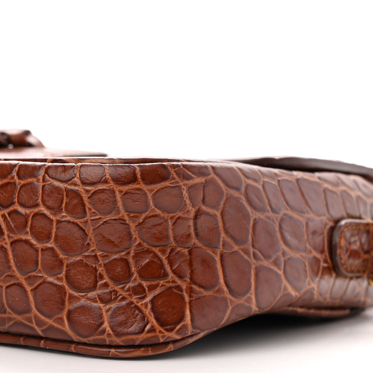 Celine Calfskin Crocodile Embossed Medium Tassel Bag Tan 11 of 13