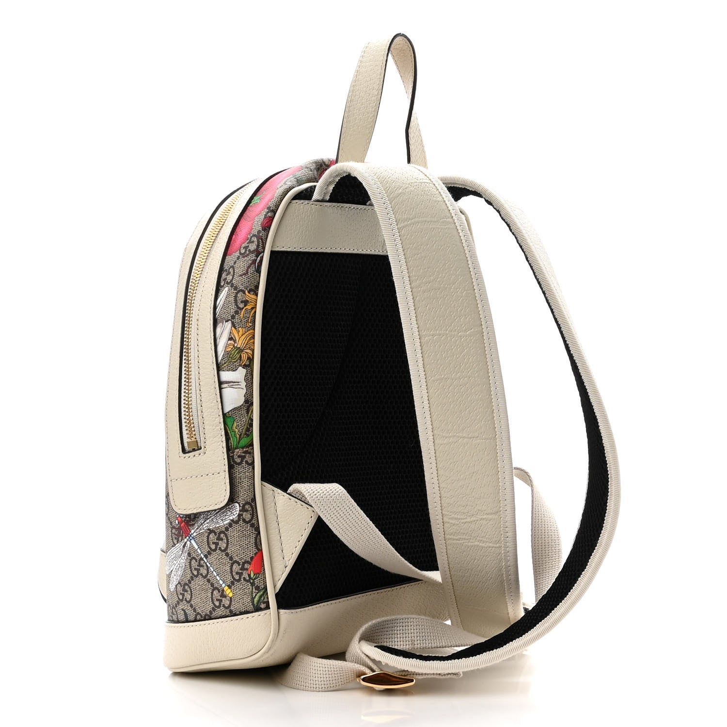Gucci GG Supreme Monogram Flora Web Small Ophidia Day Backpack White 3 of 11