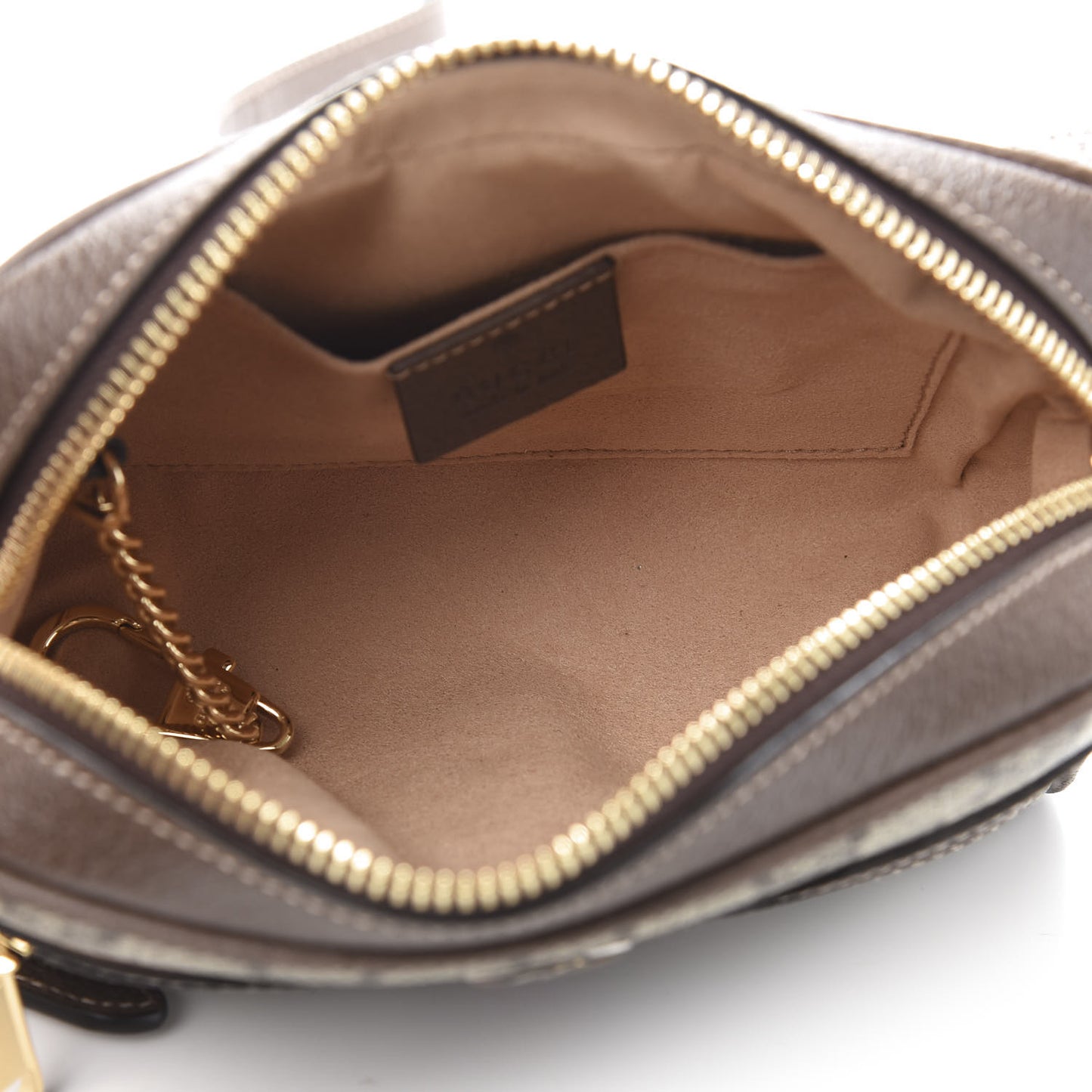 GG Supreme Monogram Web Mini Ophidia Shoulder Bag Brown