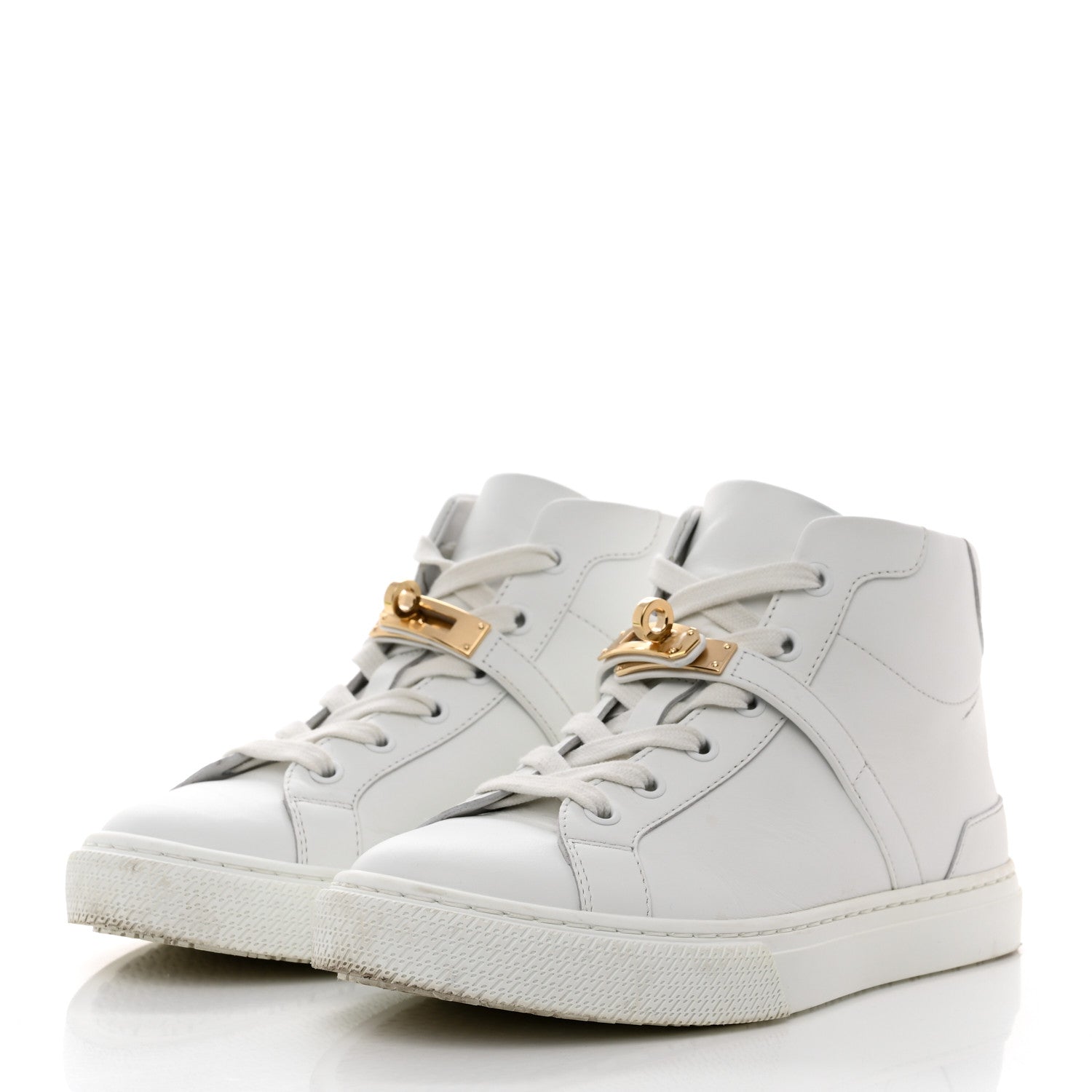 Hermes Calfskin Womens Daydream Sneakers 36.5 White 3 of 8