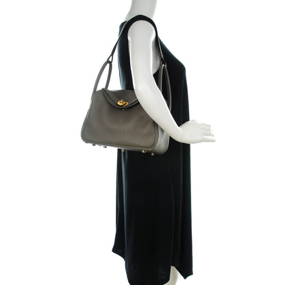 Hermes Taurillon Clemence Lindy 26 Etain 2 of 11
