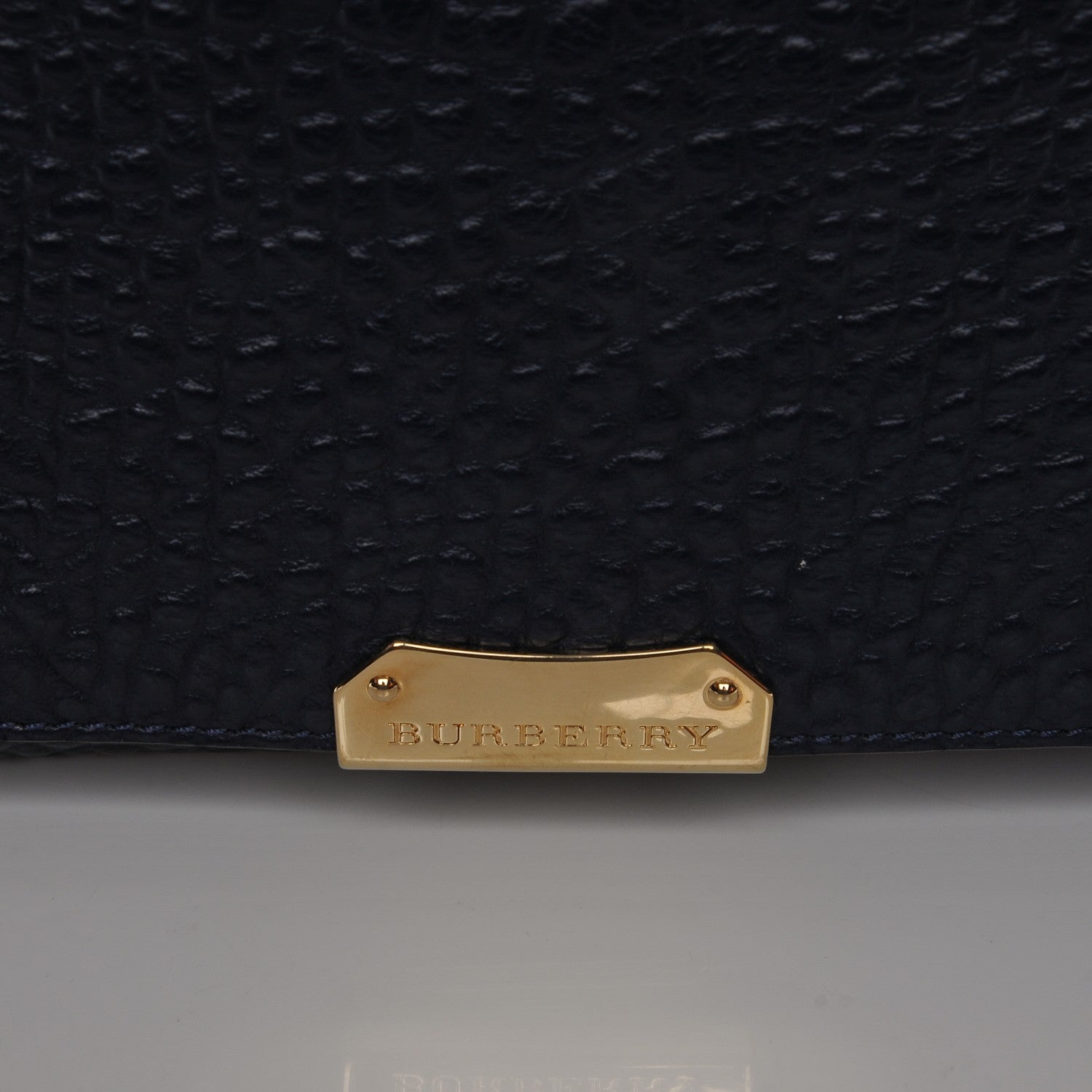 Burberry Signature Grain Large Mildenhall Shoulder Bag Blue 6 of 10