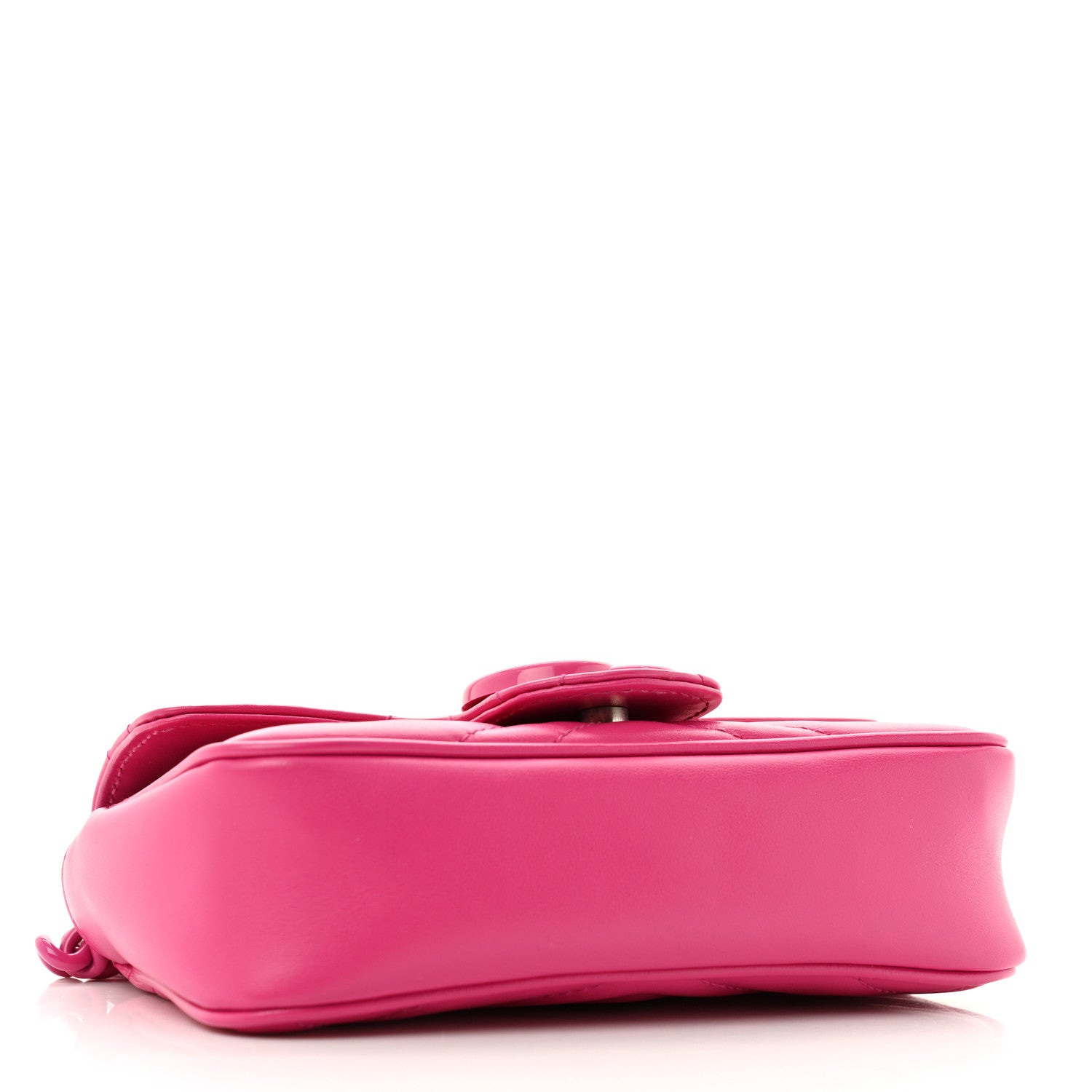Gucci Calfskin Matelasse Monochrome GG Marmont Chain Belt Bag 80 32 Classic Fuxia 4 of 11