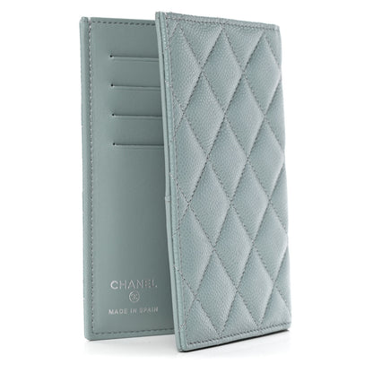 Chanel Caviar Quilted Passport Holder Blue 2 of 4