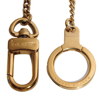Louis Vuitton Metal Pochette Extender Key Ring Chain Gold 2 of 17