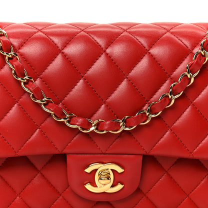 Chanel Lambskin Quilted Medium Double Flap Red 9 of 11