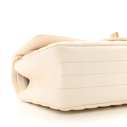 Chanel Aged Calfskin Chevron Quilted 2.55 Reissue 225 Flap White 8 of 9