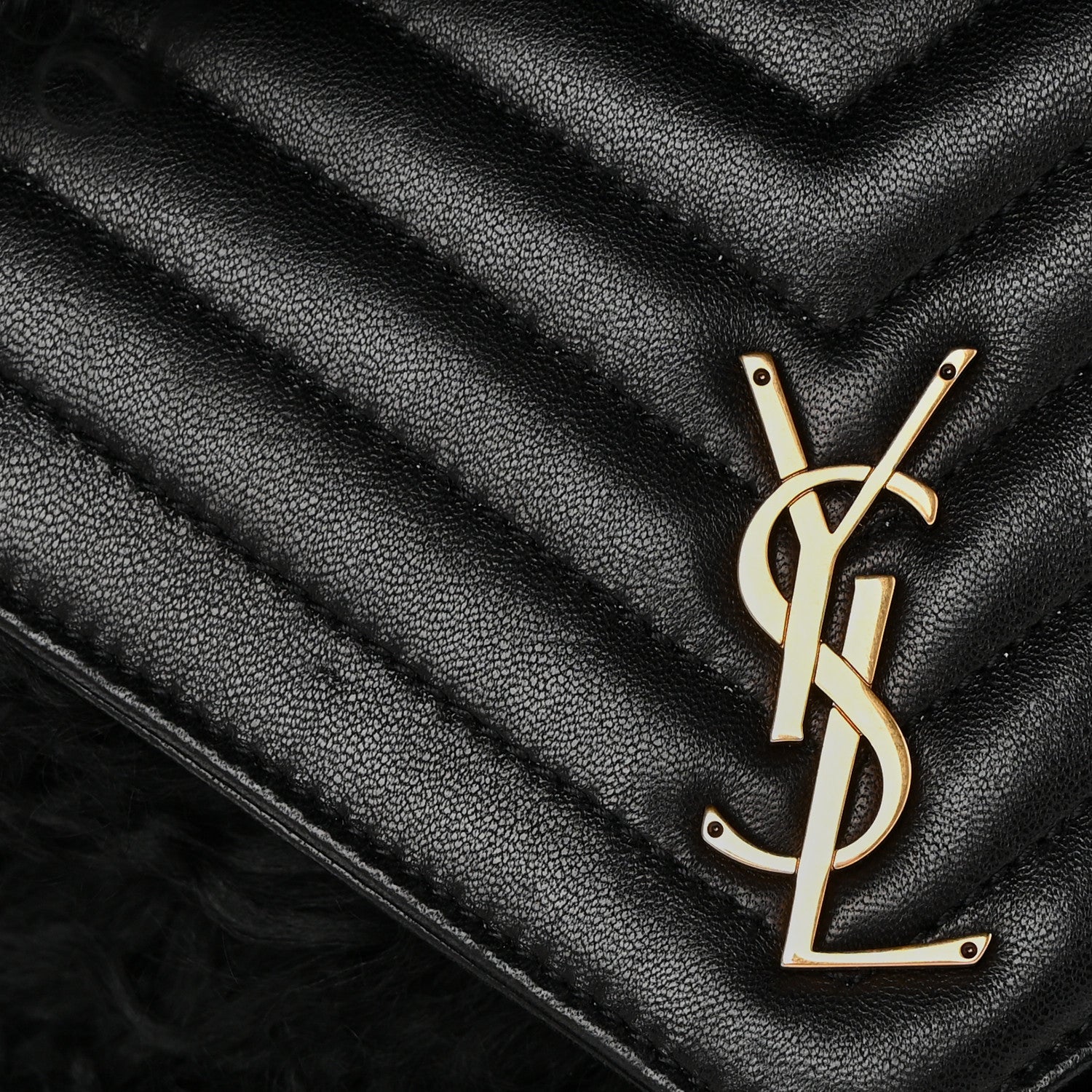 Saint Laurent Shearling Lambskin Joe Backpack Black 11 of 13