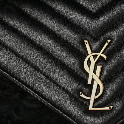 Saint Laurent Shearling Lambskin Joe Backpack Black 11 of 13