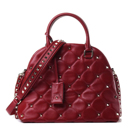 Valentino Garavani Nappa Candystud Dome Top Handle Bag Red 1 of 4
