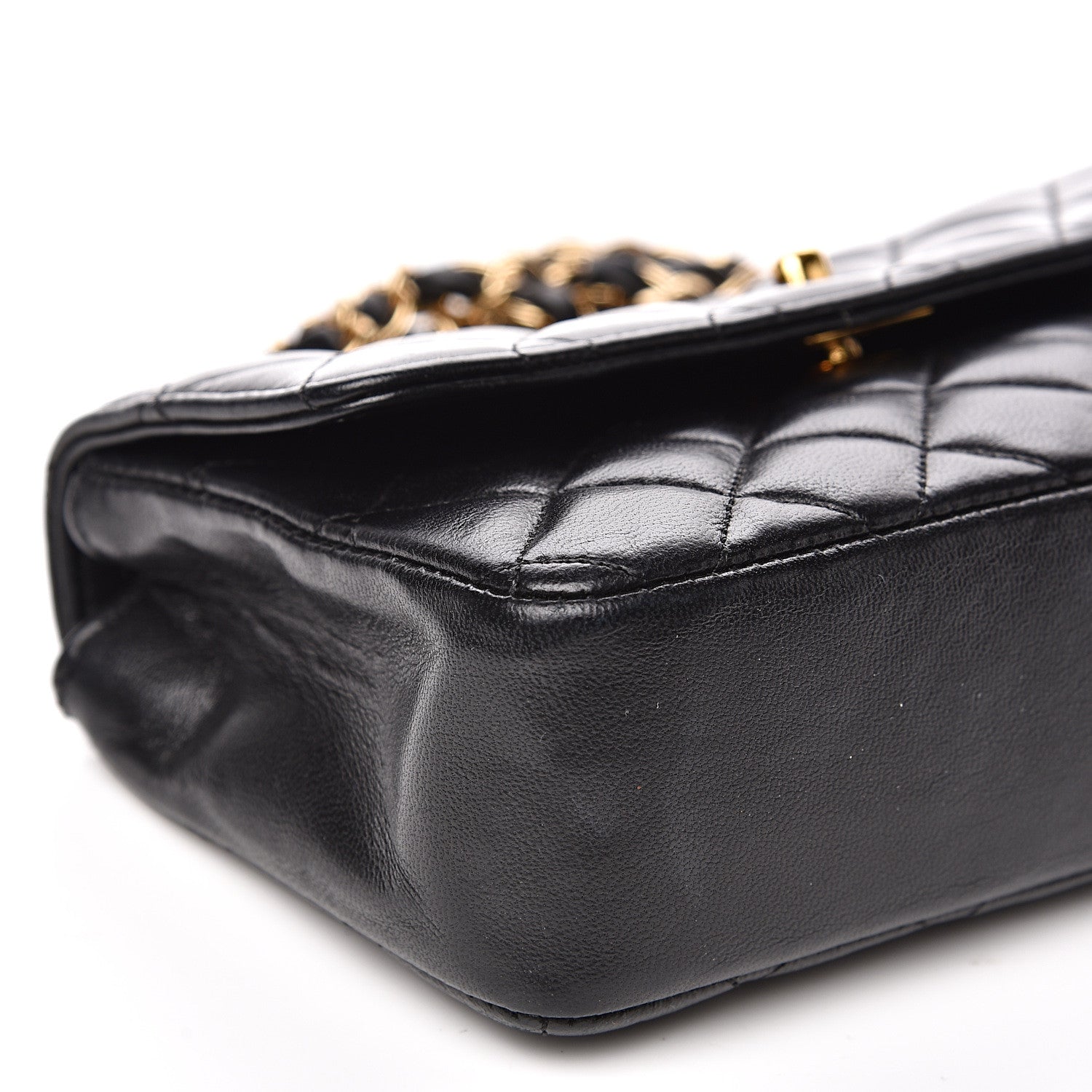 Chanel Lambskin Quilted Mini Rectangular Flap Bag Black 9 of 18