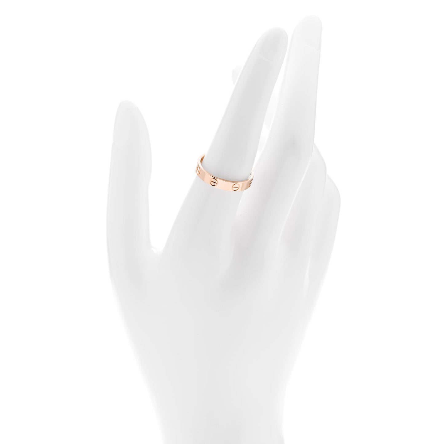 18K Pink Gold 3.5mm LOVE Wedding Band Ring 55 7.25