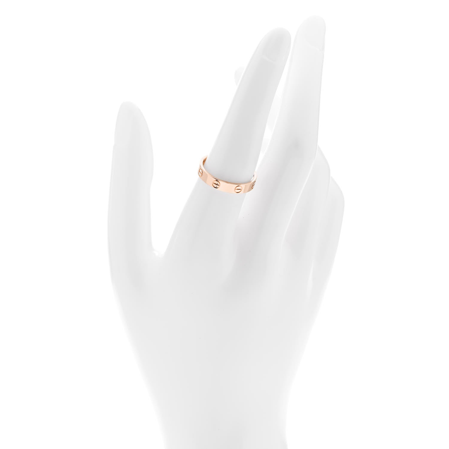 Cartier 18K Pink Gold 3.5mm LOVE Wedding Band Ring 55 7.25 2 of 5