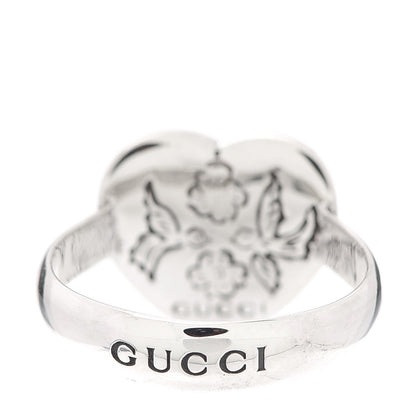Gucci Sterling Silver Blind for Love Heart Band Ring 50 5.25 3 of 5