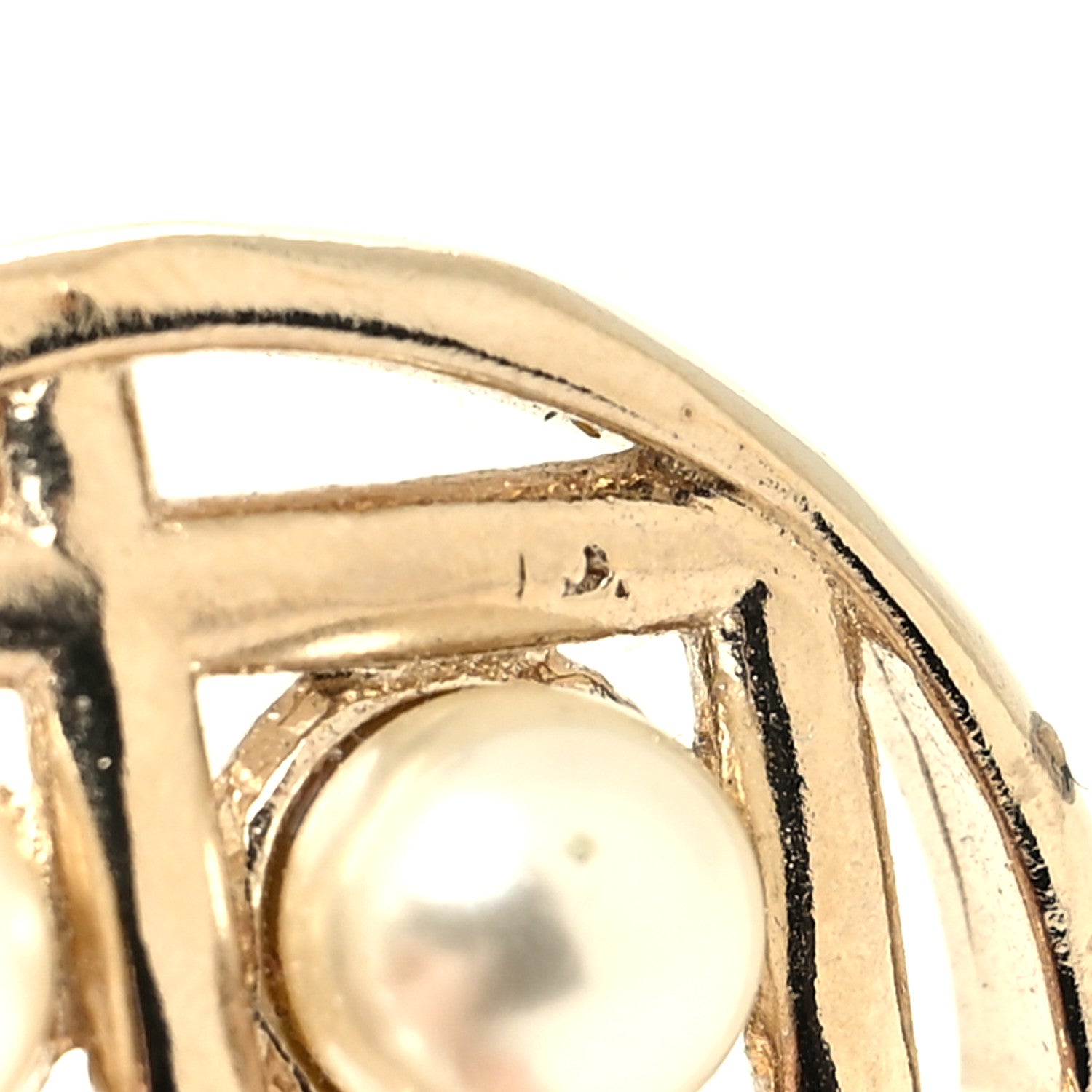 Chanel Pearl Pineapple Brooch Gold 3 of 3