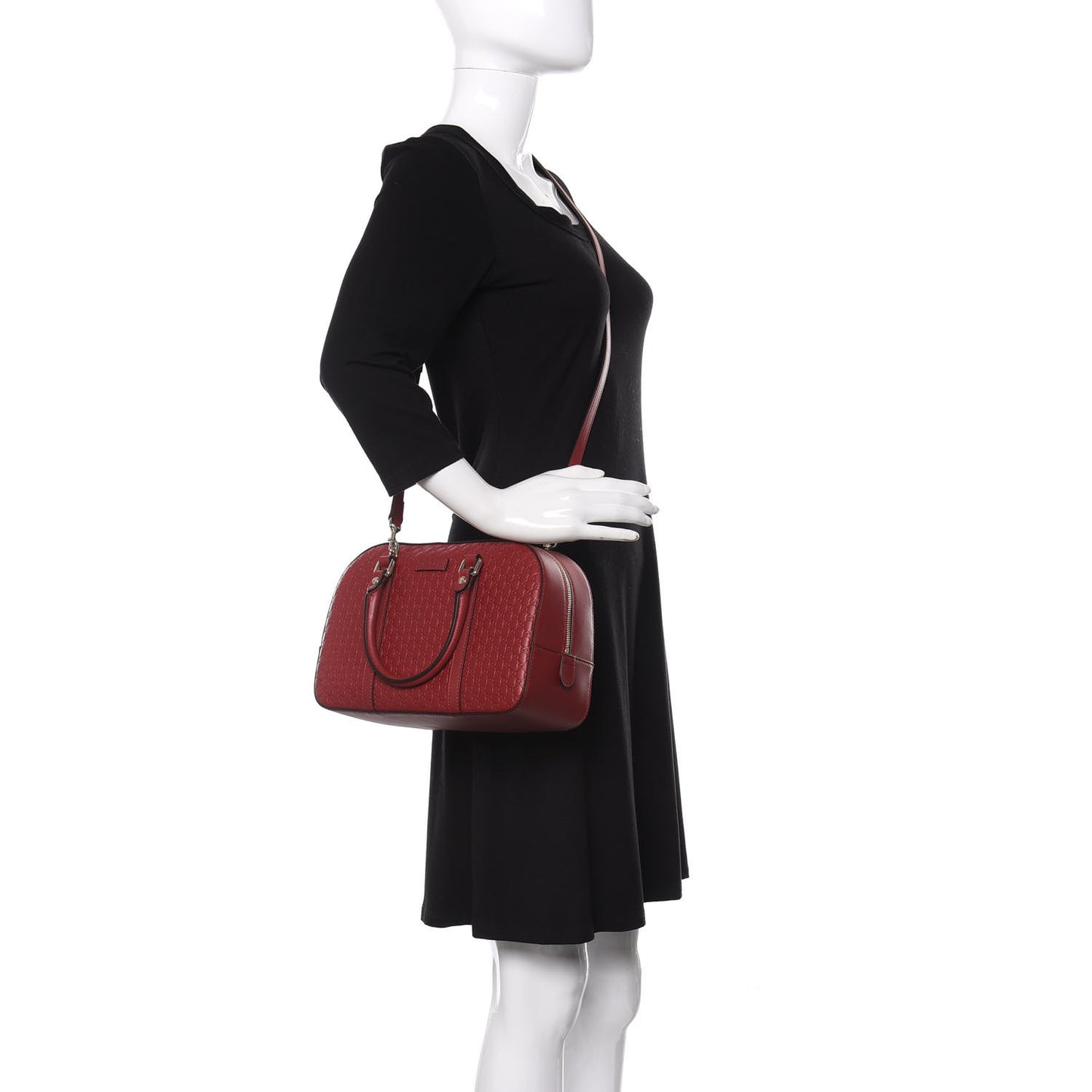 Soft Microguccissima Medium Crossbody Bag Rosso