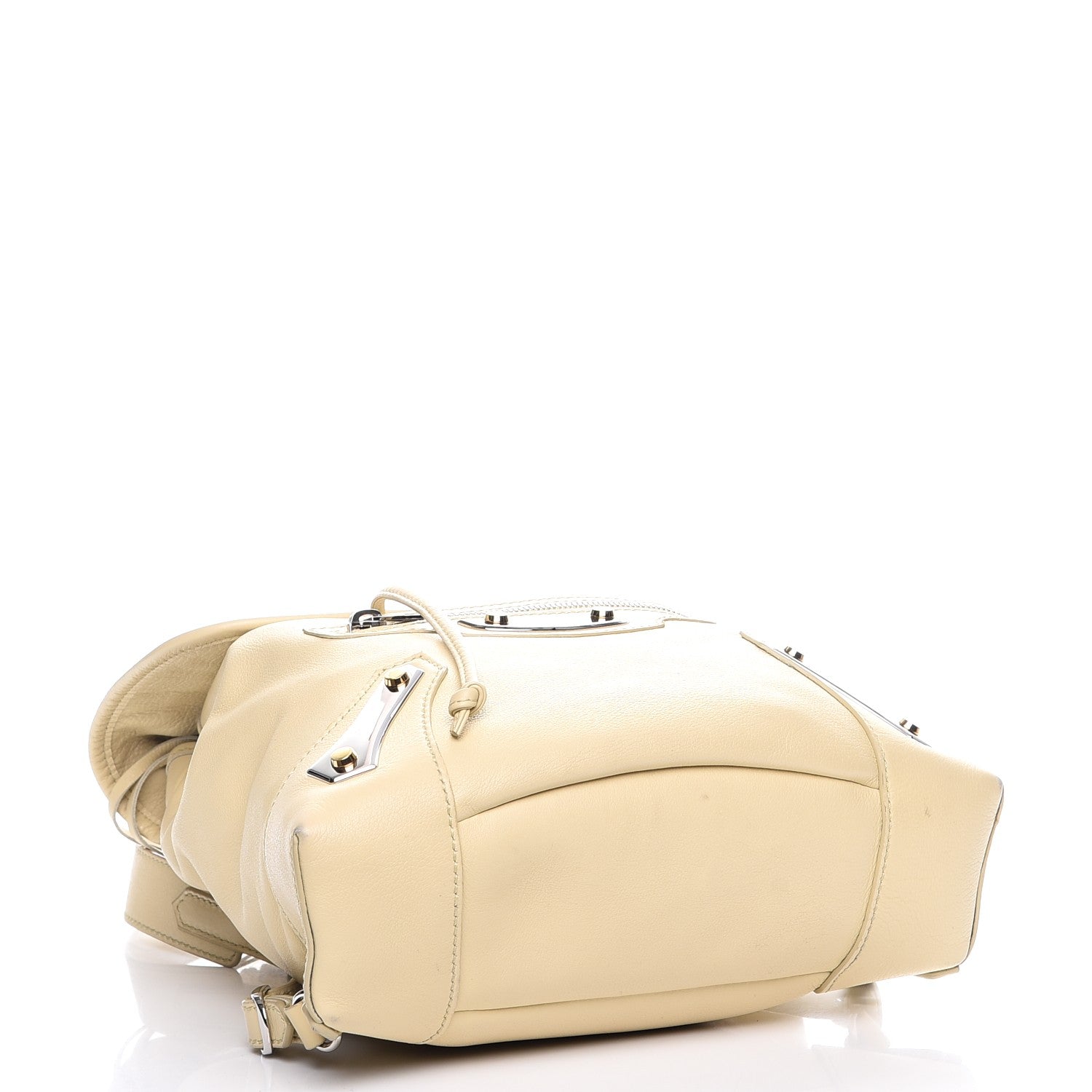 Balenciaga Veau Amp Plate Silver Hardware Traveler Backpack Beige Argile 4 of 11