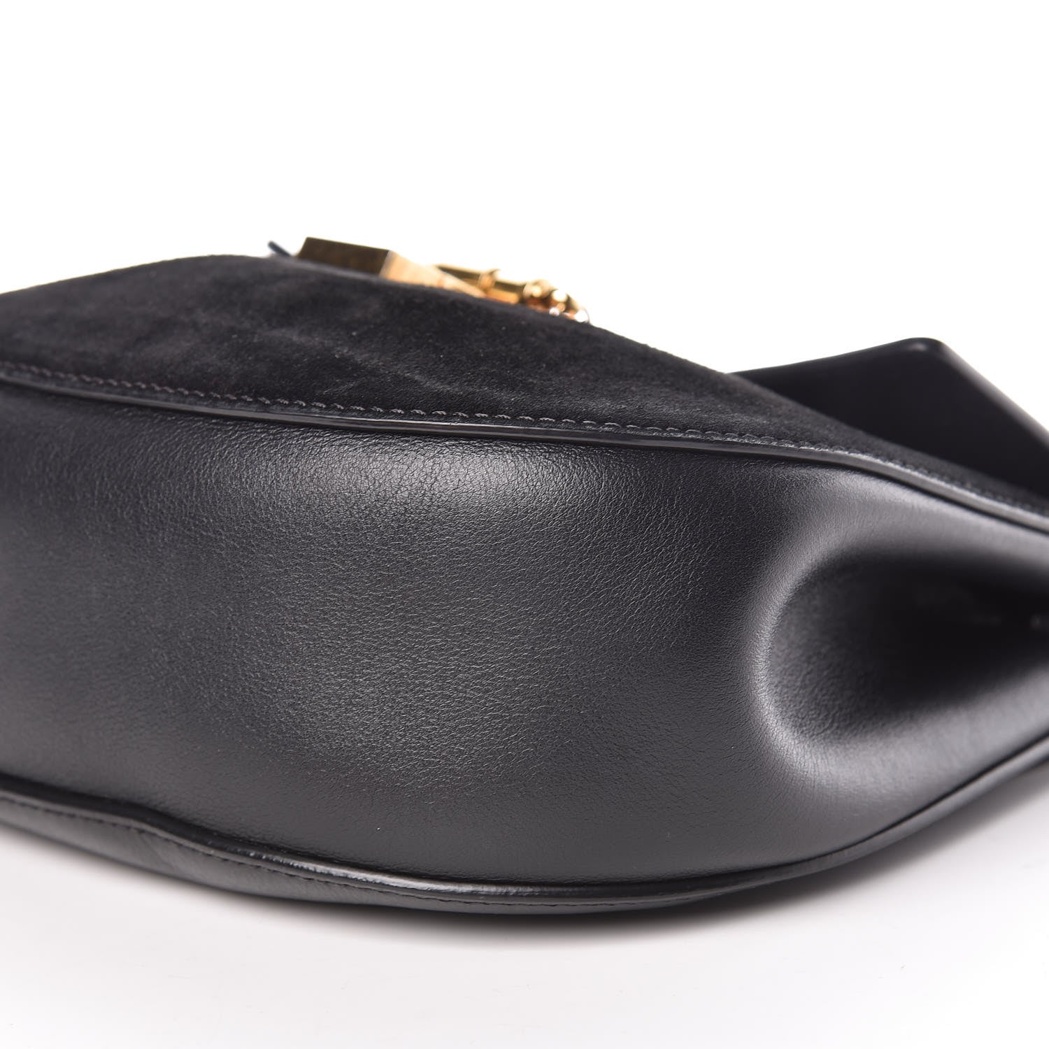 Chloe Suede Smooth Calfskin Drew Shoulder Bag Black 11 of 12