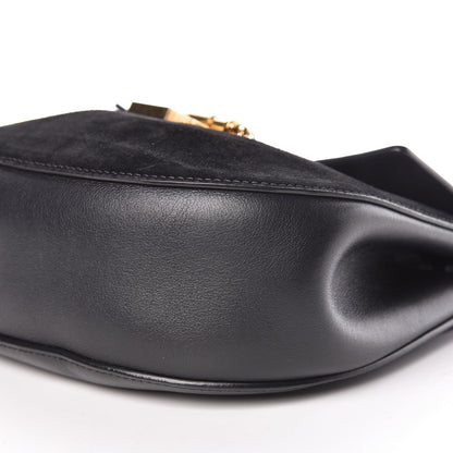 Chloe Suede Smooth Calfskin Drew Shoulder Bag Black 11 of 12