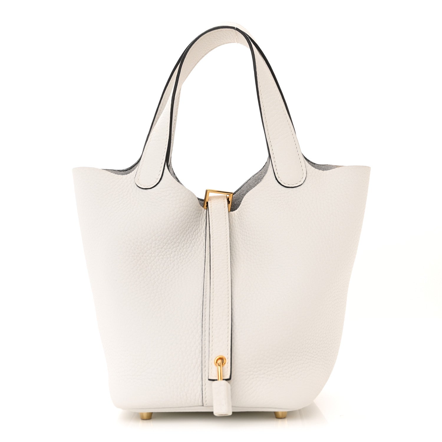 Hermes Taurillon Clemence Picotin Lock 18 PM New White 1 of 12