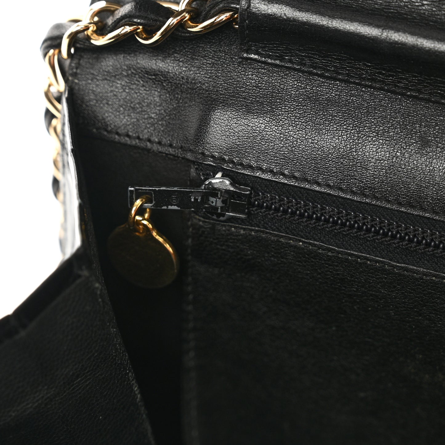 Shiny Crocodile Small Flap Black
