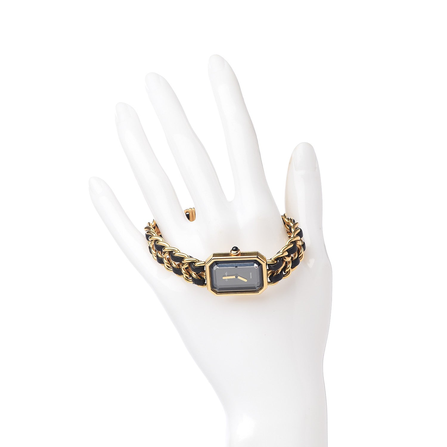 Chanel Stainless Steel Lambskin 20mm Chain Premiere Quartz Watch Gold XL 2 of 6