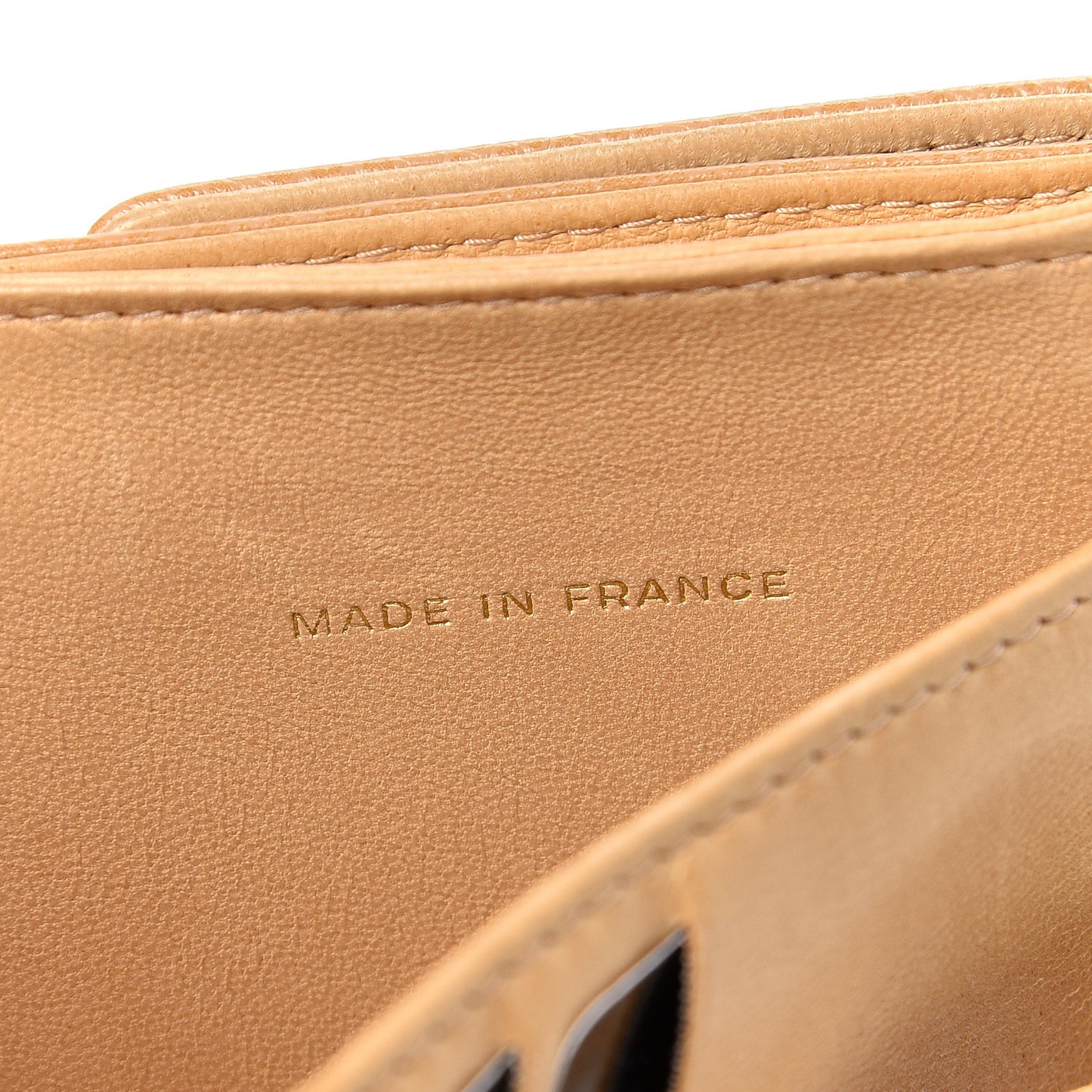 Caviar Timeless CC Compact French Wallet Beige