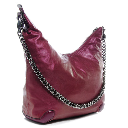 Gucci Metallic Leather Medium Galaxy Hobo Purple 3 of 7