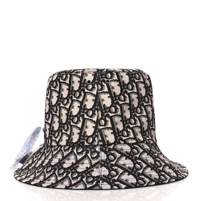 Christian Dior Polyester Cotton Oblique Reversible Teddy-D Brim Bucket Hat 56 Black 6 of 11