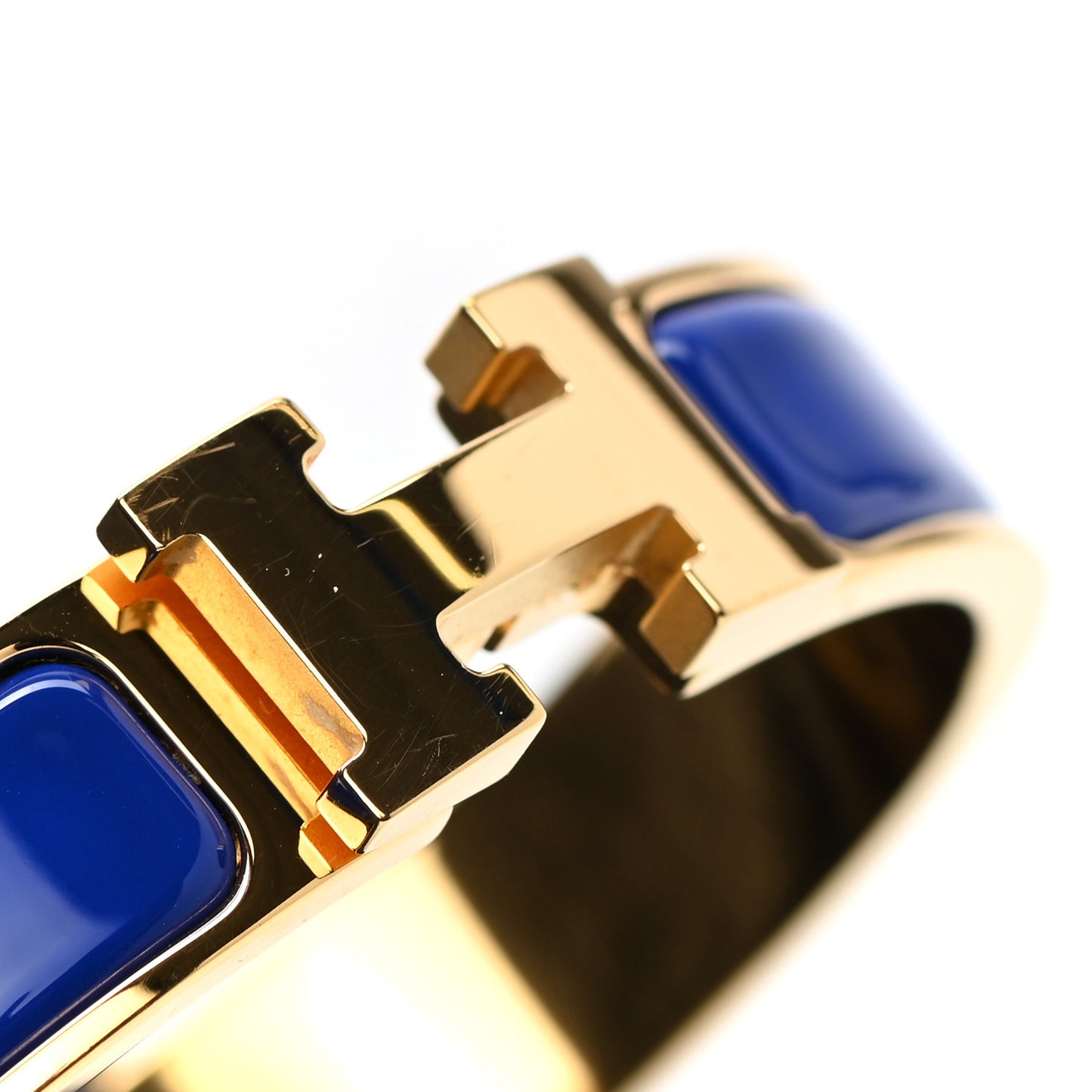 Narrow Enamel Clic Clac H Bracelet PM Bleu Royal