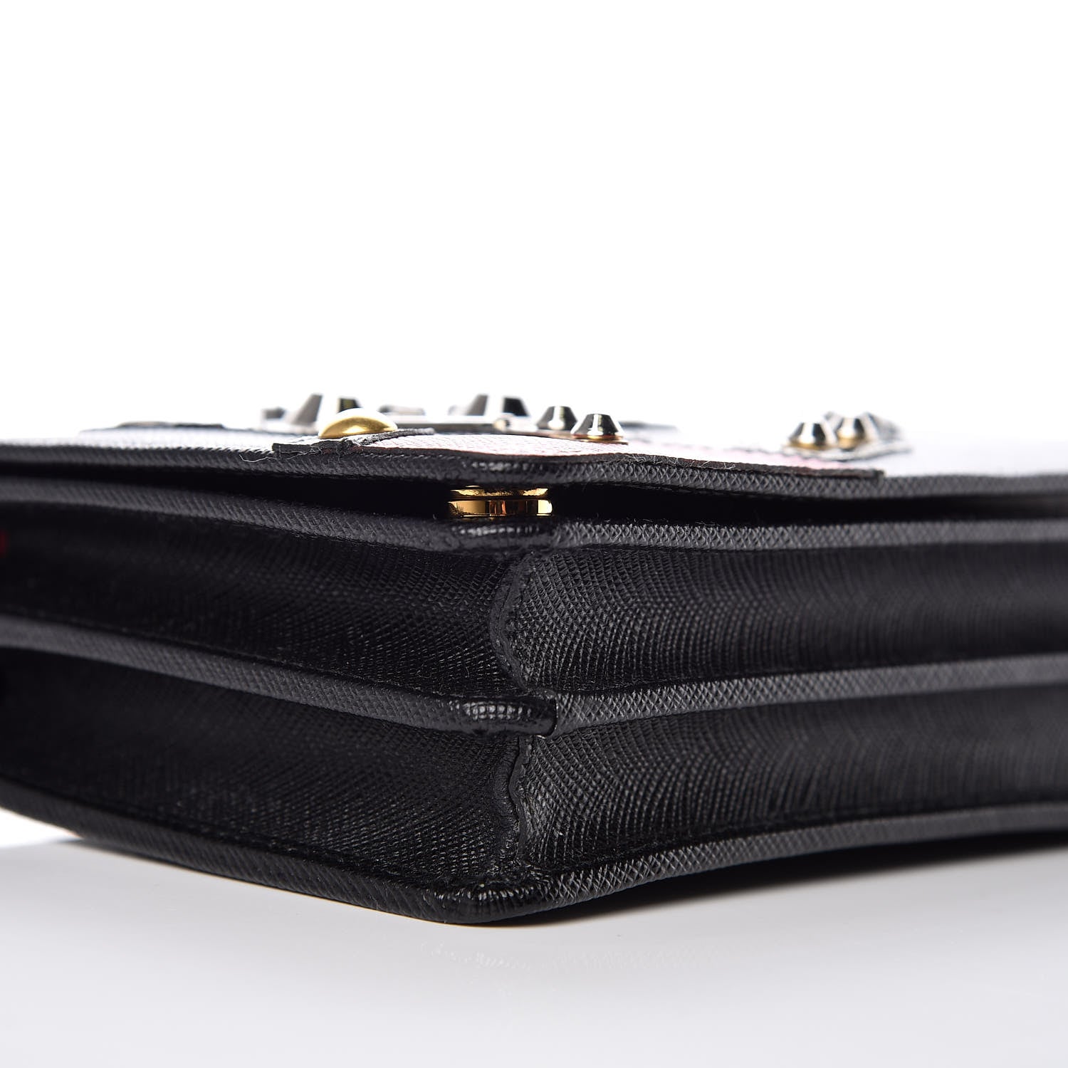 Prada Saffiano Robot Crossbody Wallet Black 5 of 11