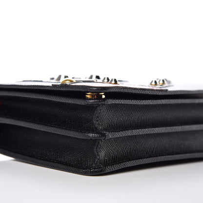 Prada Saffiano Robot Crossbody Wallet Black 5 of 11