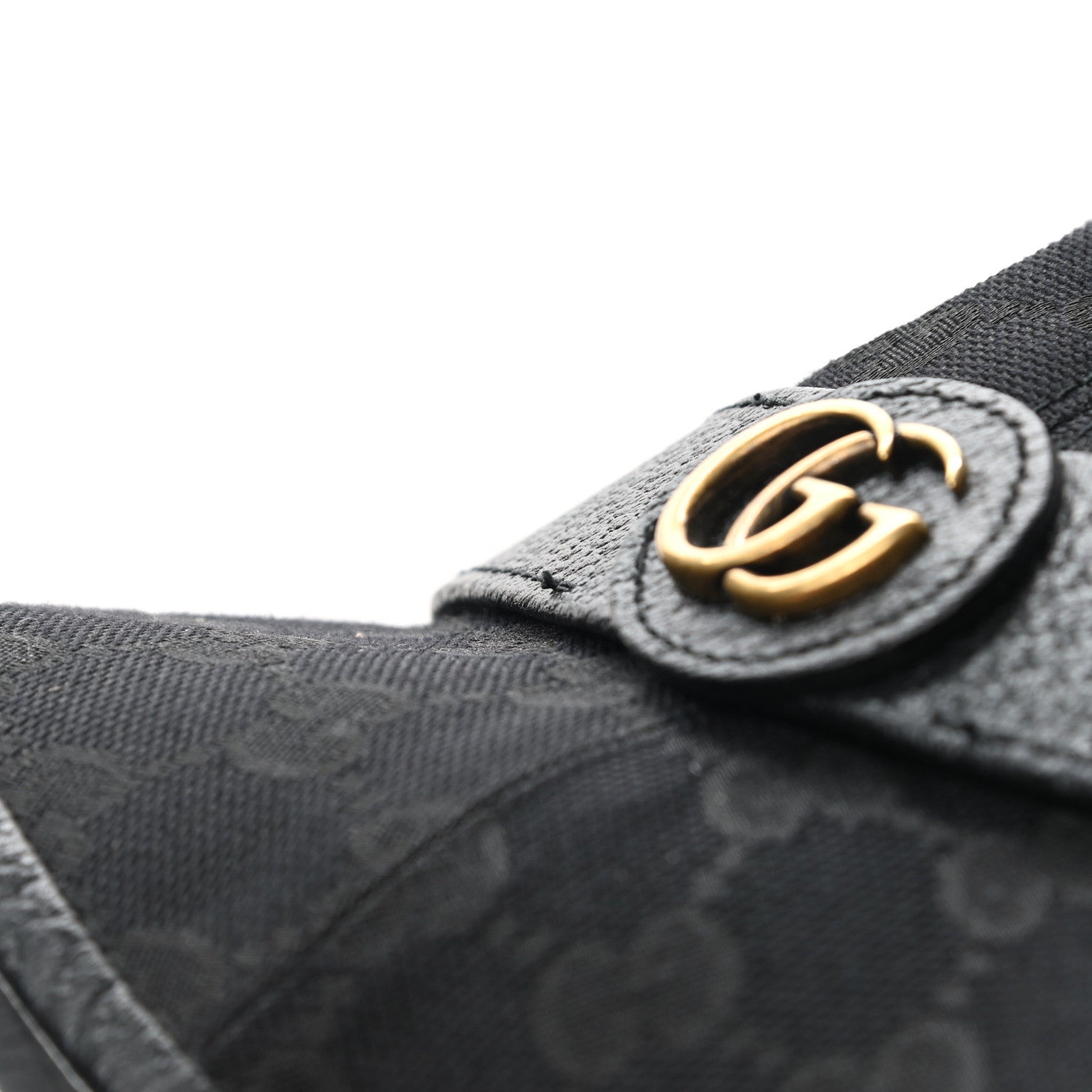 Gucci Monogram Textured Dollar Calfskin GG Jago Bucket Hat L Black 11 of 11