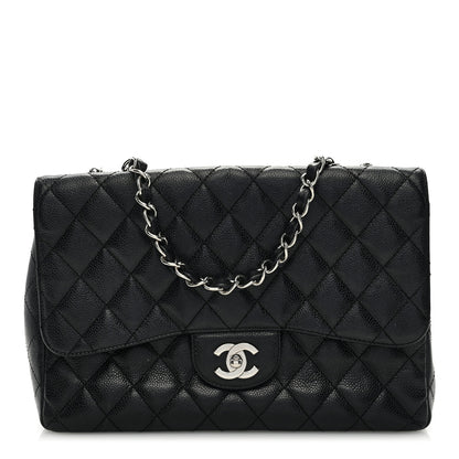 Chanel Caviar Quilted Jumbo Single Flap Black 1 of 8