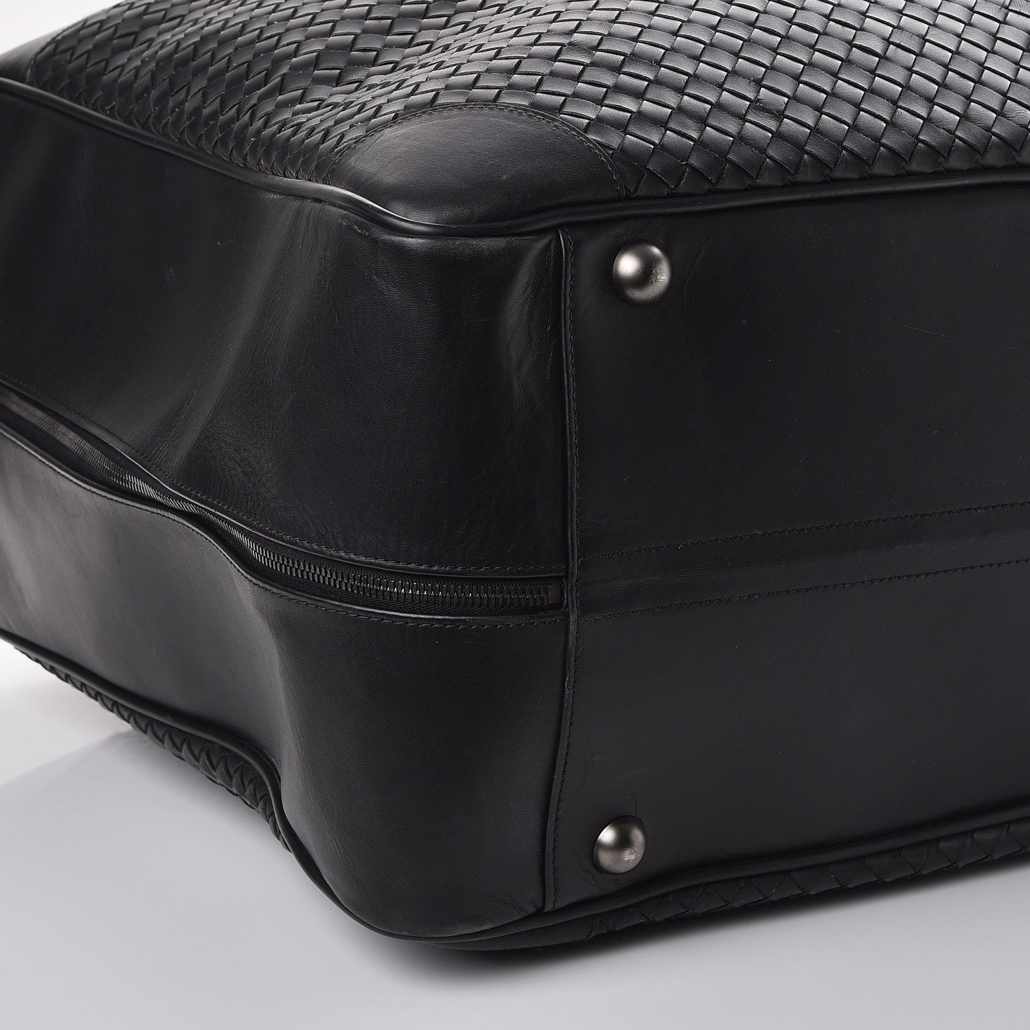Bottega Veneta Nappa Intrecciato Luggage Travel Bag Nero Black 9 of 15