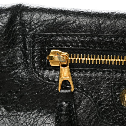 Balenciaga Agneau Giant 12 Gold Hardware Envelope Strap Clutch Black 10 of 10