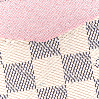 Louis Vuitton Damier Azur Daily Card Holder Rose Ballerine 4 of 4