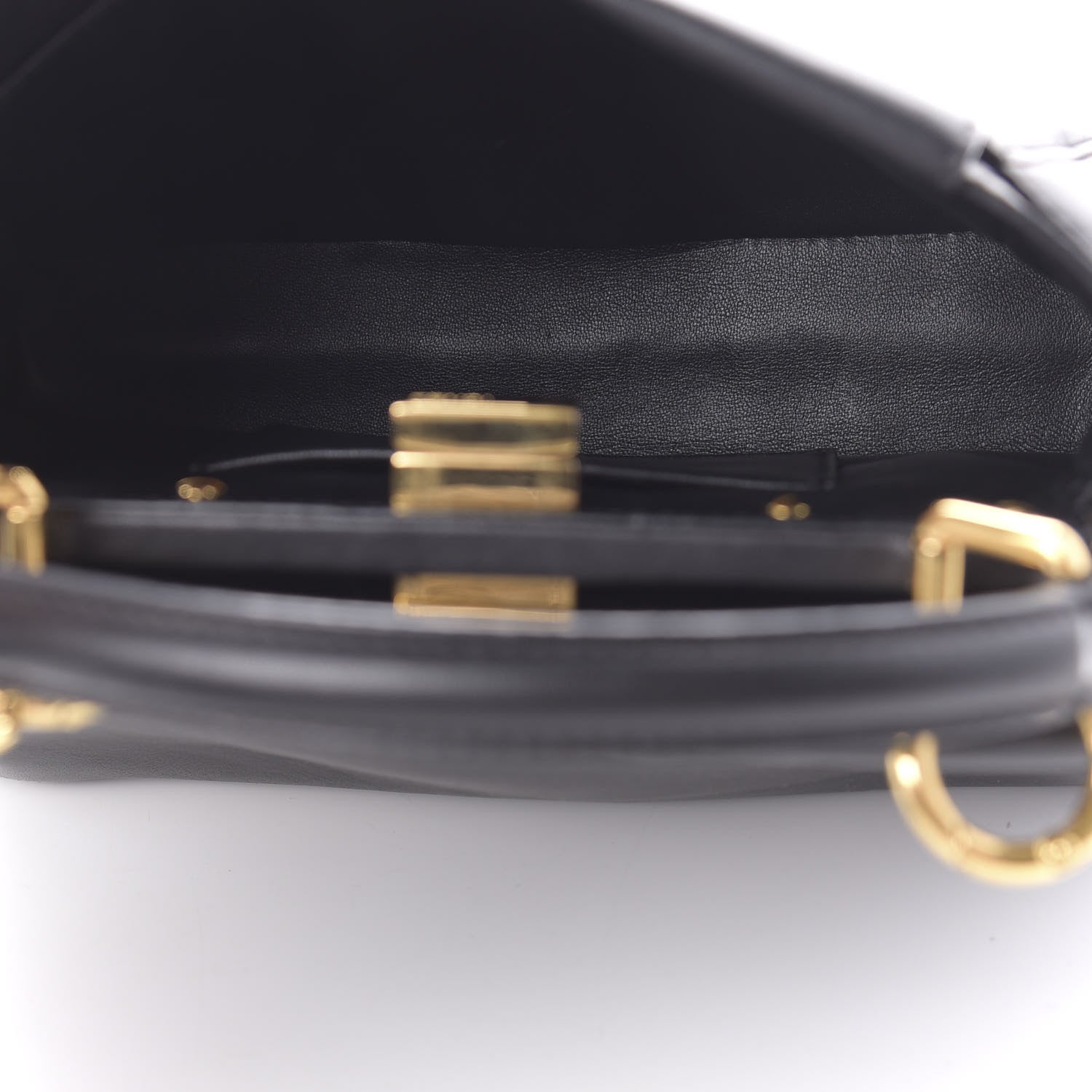 Fendi Nappa Mini Peekaboo Iconic Satchel Black 5 of 10