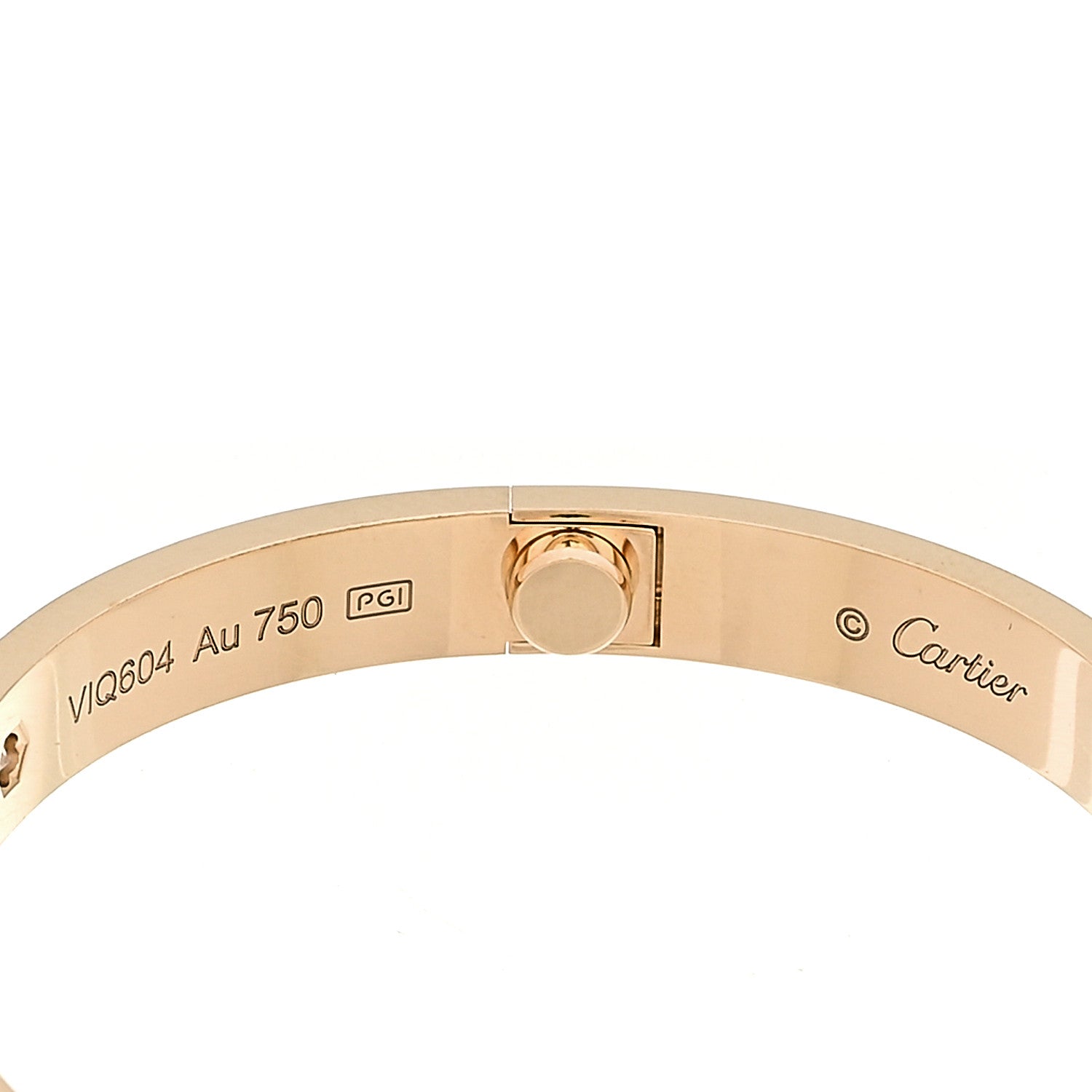 Cartier 18K Yellow Gold 4 Diamond LOVE Bracelet 16 5 of 10